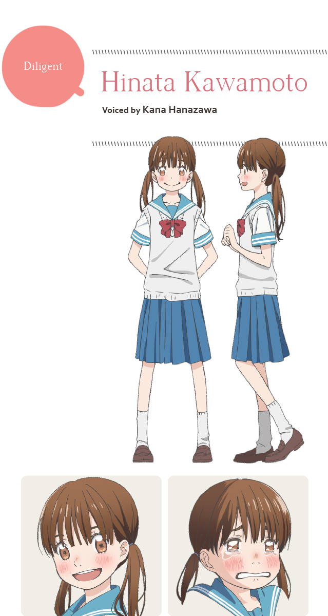 Diligent Hinata Kawamoto, voiced by Kana Hanazawa