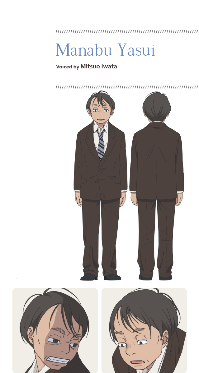 Manabu Yasui, Voiced by Mitsui Iwata